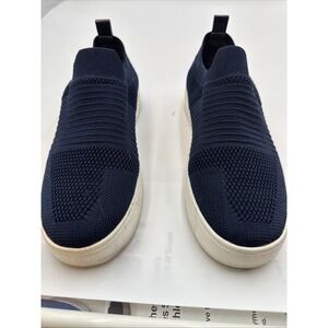 Steve Madden Beale Womens Knit Slip-On Platform Loafer Sneakers Blue Size 6